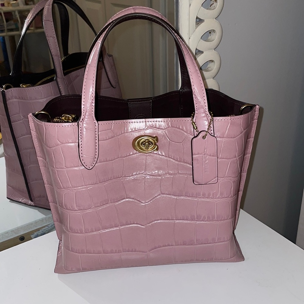 Coach Willow 24 in Ice Purple with Brass Hardware